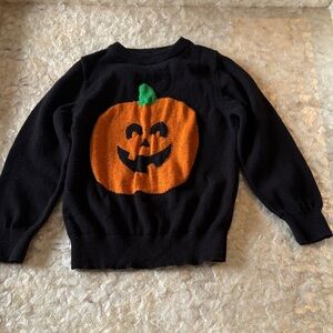 Kids Black Pumpkin Sweater